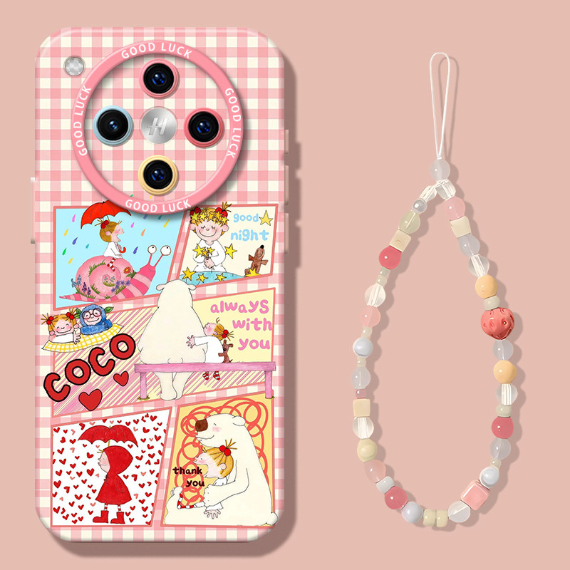 适用oppofindx9手机壳coco酱findx8Ultra带挂绳绝美findx7pro可爱新款x6粉色OPPO超好看保护套硅胶x5女生s十+