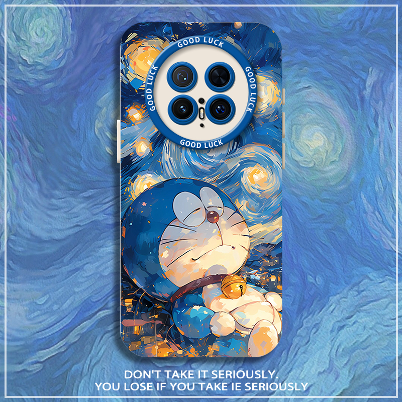 哆啦a梦适用华为mate70pro星空叮当猫手机壳mate50油画风40e硅胶mt30荣耀X60GT新款magic7卡通6外壳5保护套4+