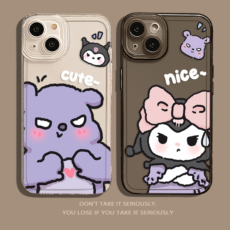 苹果手机壳库洛米巴库透明情侣女