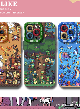 宝可梦适用iqoo15手机壳13动漫z9turbo硅胶12男生11s一加ace6新款neo10pro全包1+2保护3v镜头9外8软7套5/vivo