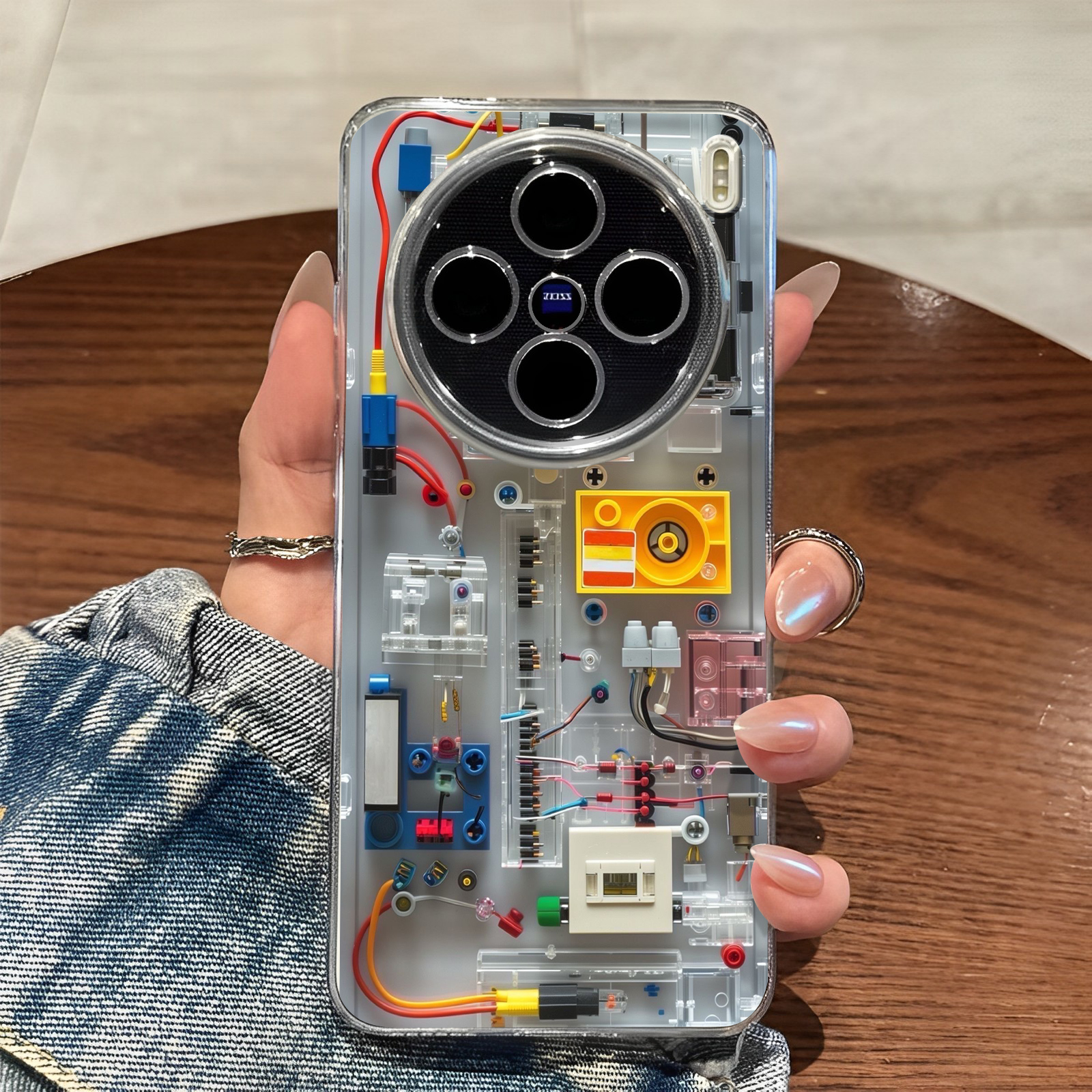 适用vivox200mini电路板手机壳vivox100pro机械内部结构x100s创意ultra小众x90立体80男款70趣味60防摔保护套
