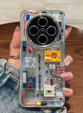 适用vivox300pro电路板手机壳vivox200mini机械内部结构x100s创意ultra小众x90立体80男款70趣味60防摔保护套