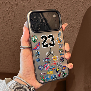 NBA球队23号适用苹果17promax手机壳iPhone16队标15新款14男生13mini潮牌12詹姆斯11高级感x篮球xr周边xs/8/7