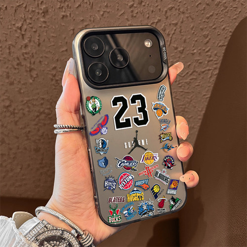 NBA球队23号适用苹果17promax手机壳iPhone16队标15新款14男生13mini潮牌12詹姆斯11高级感x篮球xr周边xs/8/7