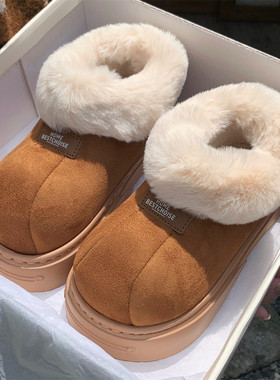 外穿加绒加厚保暖厚底短靴雪地靴