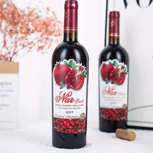 阿塞拜疆12°原瓶半甜红石榴酒