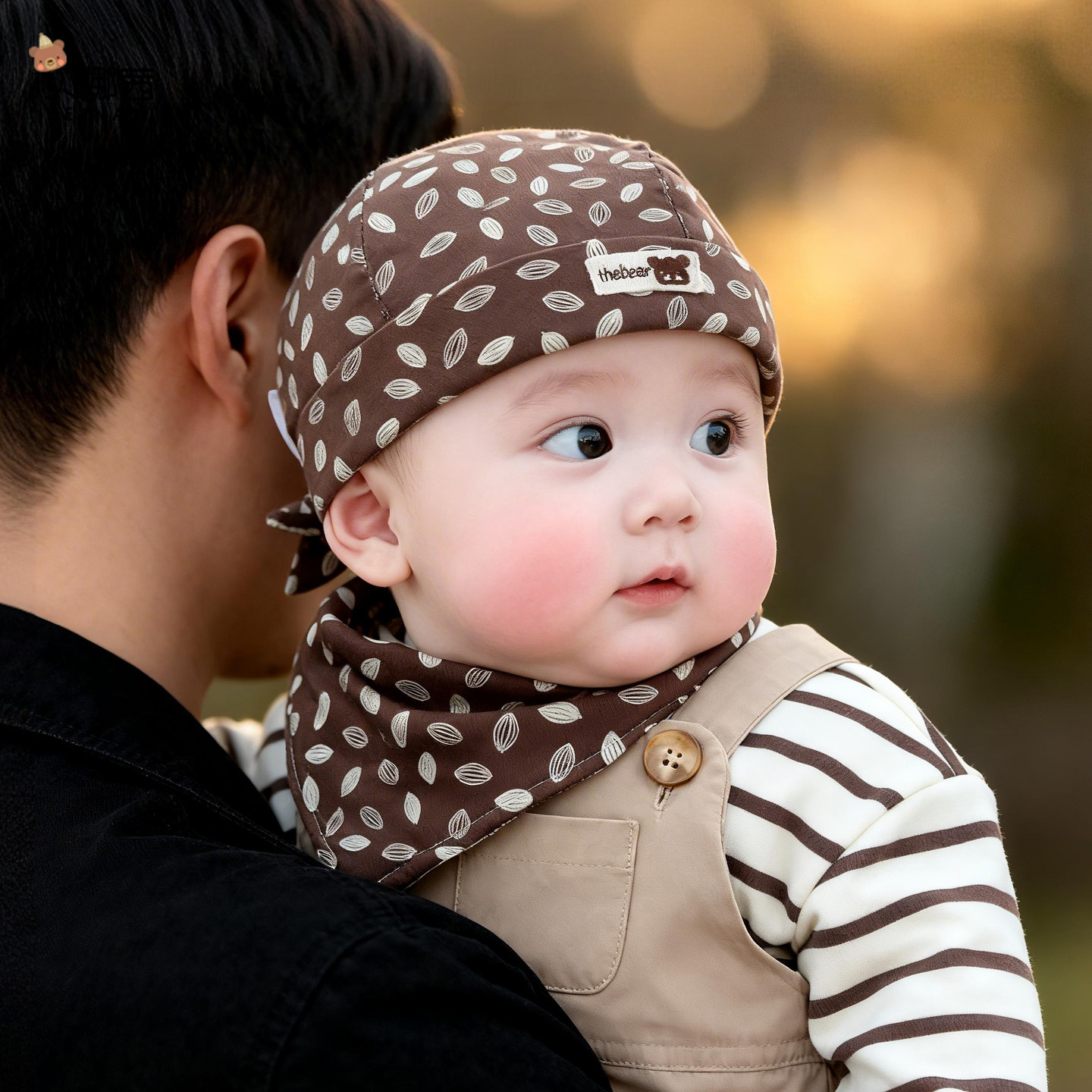 婴儿帽子春秋季薄款男宝宝可爱海盗帽婴幼儿新款洋气防晒帽瓜皮帽