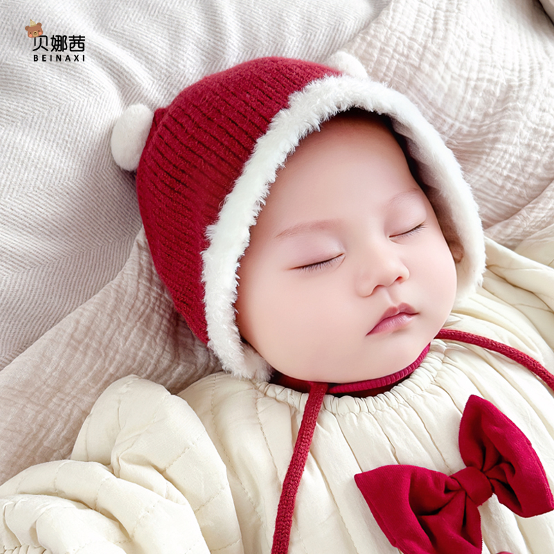 贝娜茜宝宝帽子毛线帽
