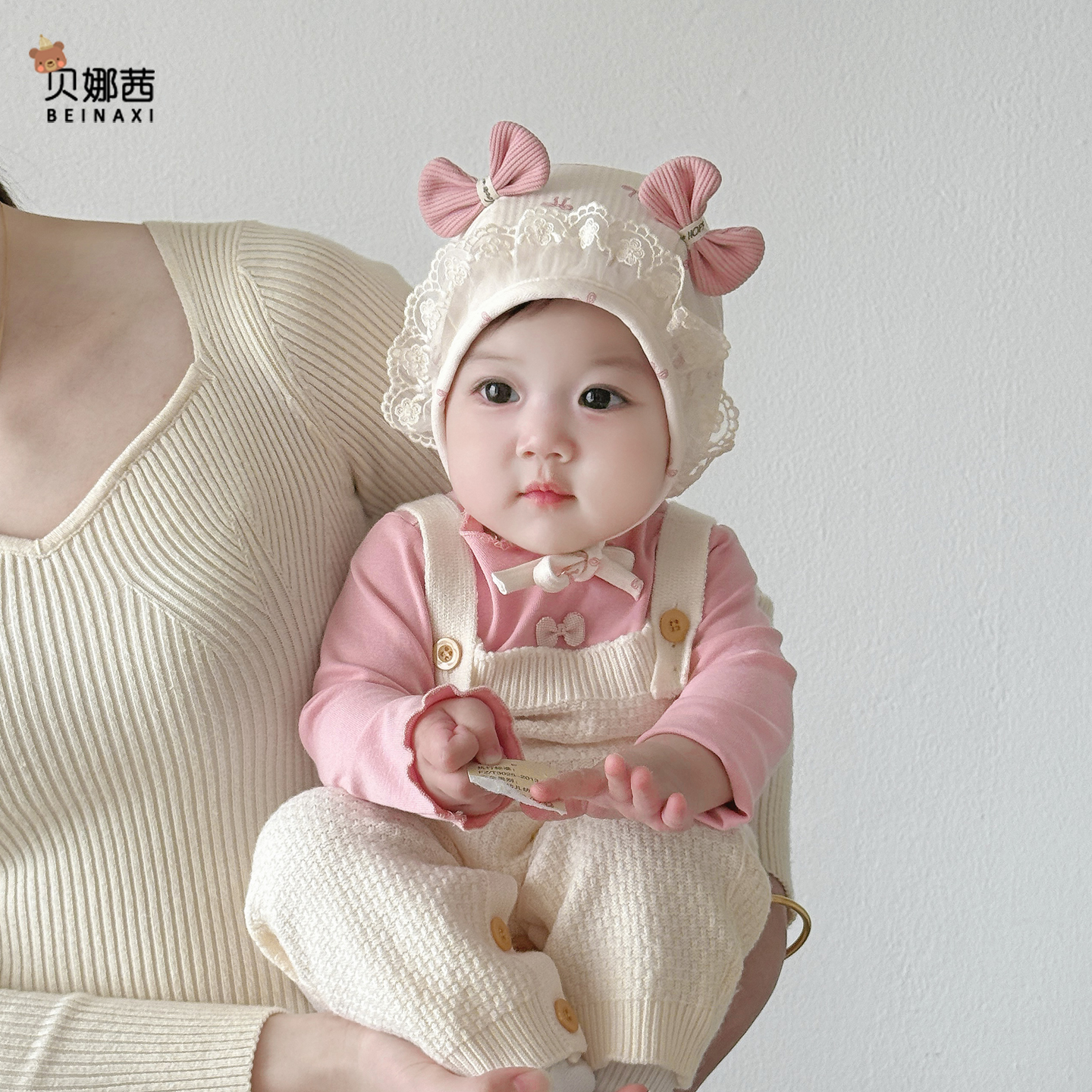 婴儿帽子春秋季薄款宝宝女公主风护耳帽婴幼儿洋气胎帽冬季囟门帽