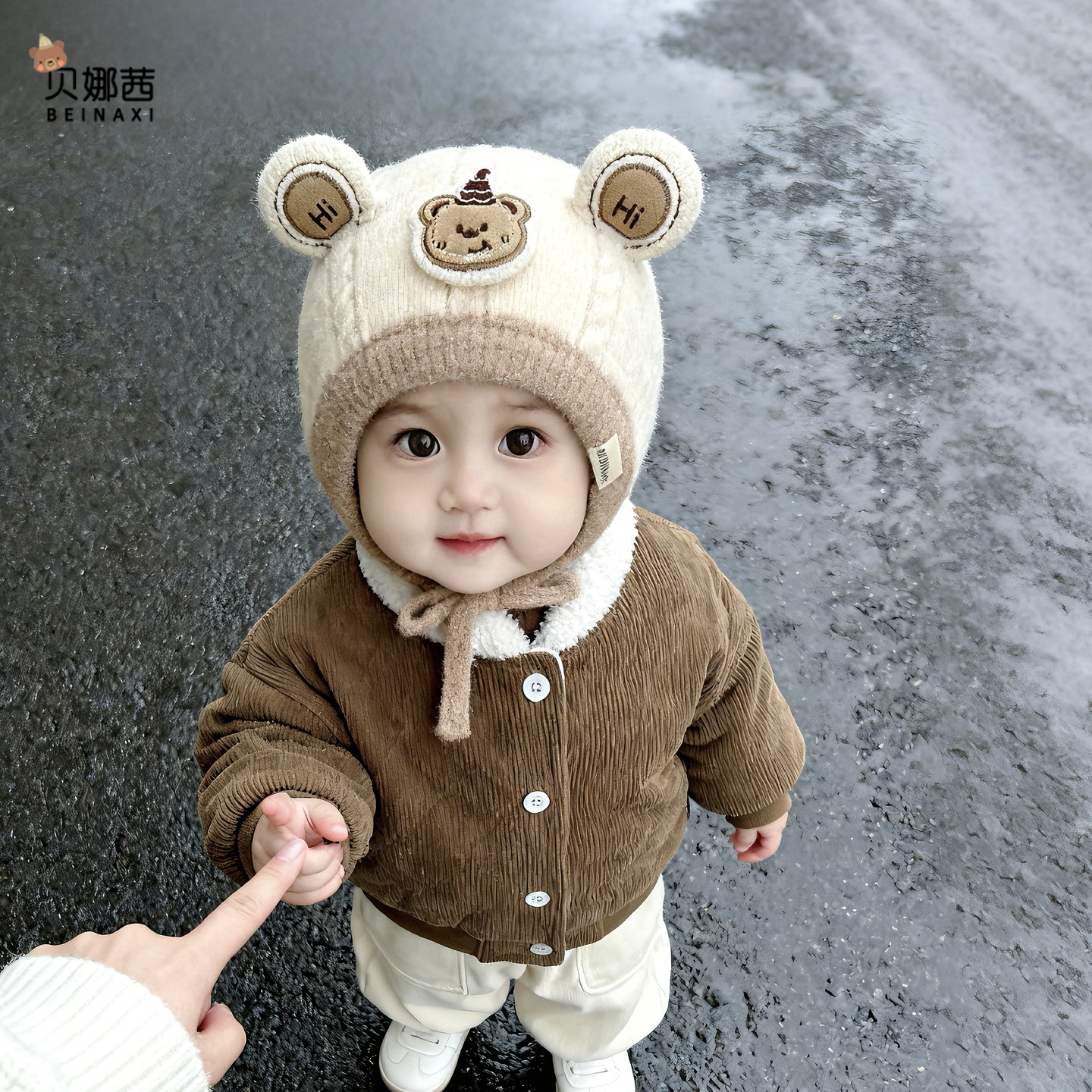 婴儿帽子秋冬季男宝宝女可爱毛线帽婴幼儿冬天保暖外出防风护耳帽,童装/婴儿装/亲子装,帽子,淘宝优惠券,粉丝福利购,淘宝优惠卷