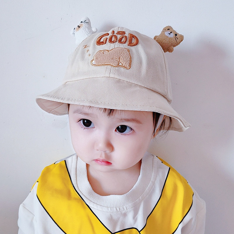 宝宝帽子春秋款婴幼儿夏季超萌可爱渔夫帽防晒遮阳盆帽网红儿童帽