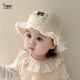 帽子婴儿春秋女宝宝防晒帽小月龄遮阳渔夫帽夏季 公主幼儿盆帽 薄款