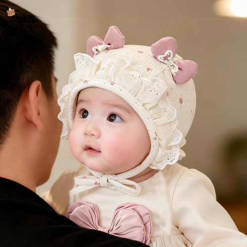 贝娜茜婴儿帽子春秋季洋气护耳帽