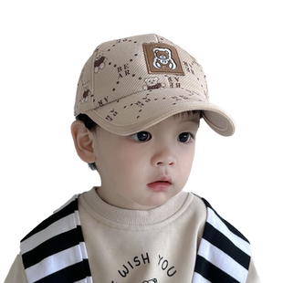 儿童帽子春秋季男童棒球帽防晒帽宝宝鸭舌帽遮阳帽可爱秋冬季小童