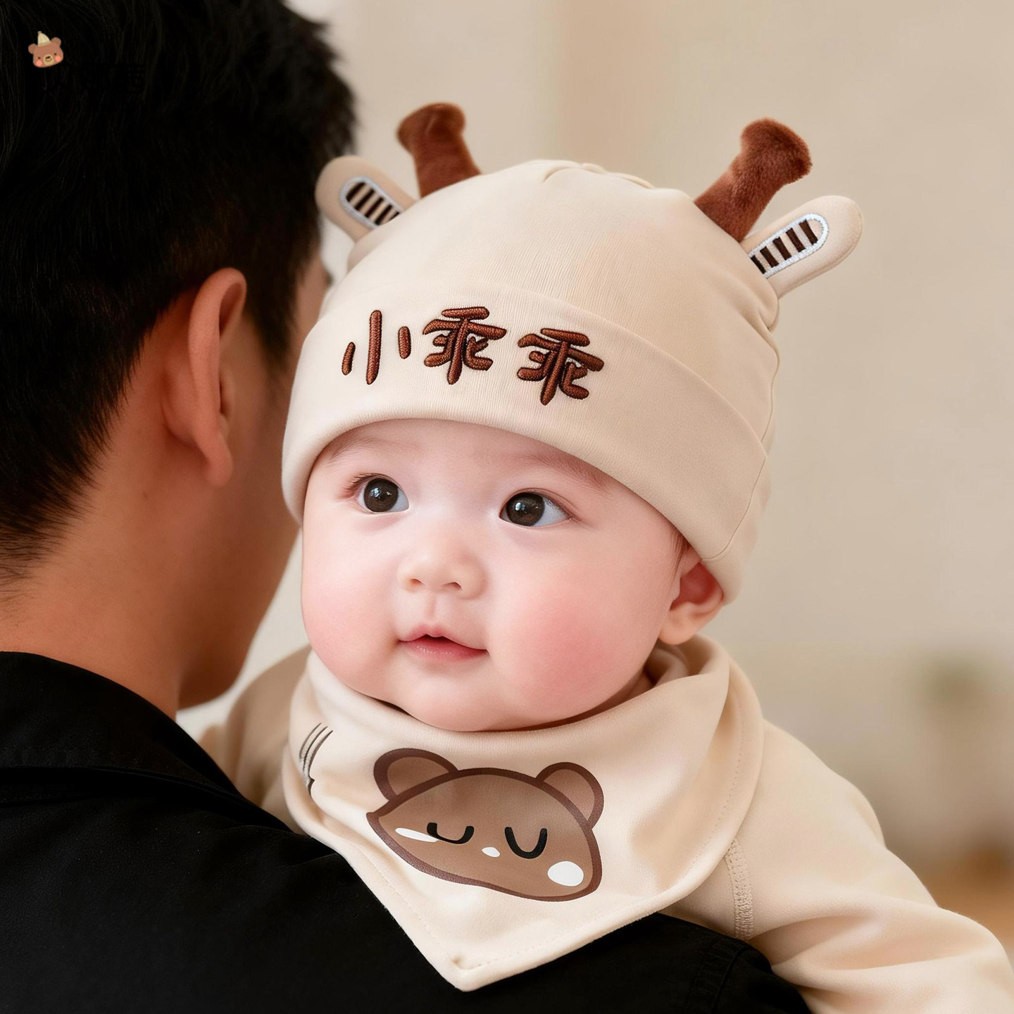 婴儿帽子春秋季薄款男宝宝女可爱囟门帽婴幼儿新生儿外出胎帽冬季