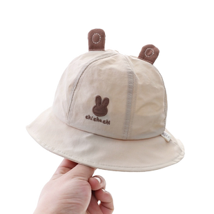 宝宝帽子夏季薄款婴儿遮阳防晒帽儿童男童春秋户外太阳帽渔夫帽韩