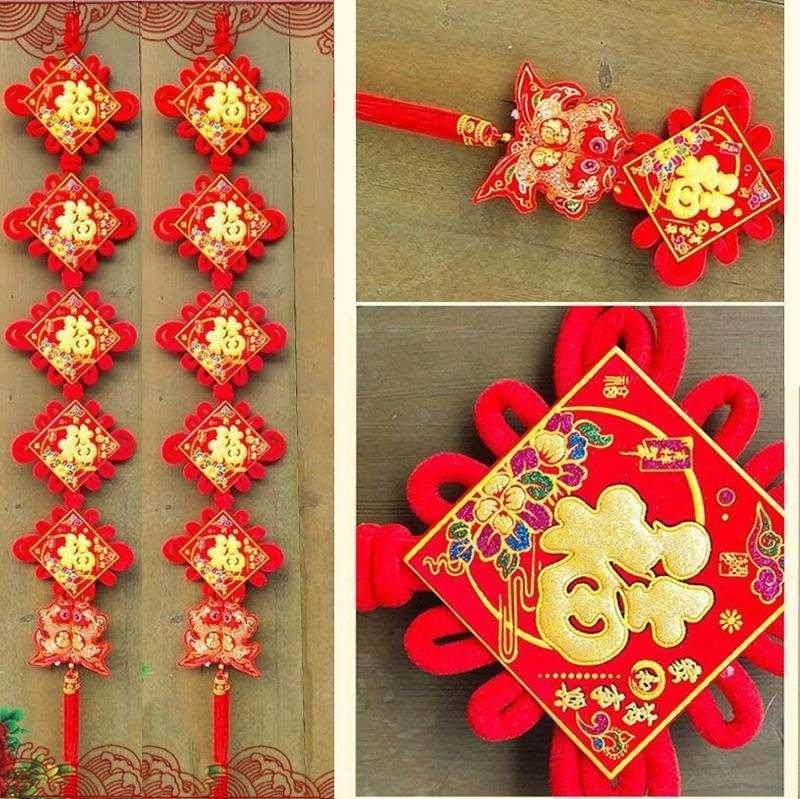 2020年春节新款对联结四字中国结  潮流室内外装饰