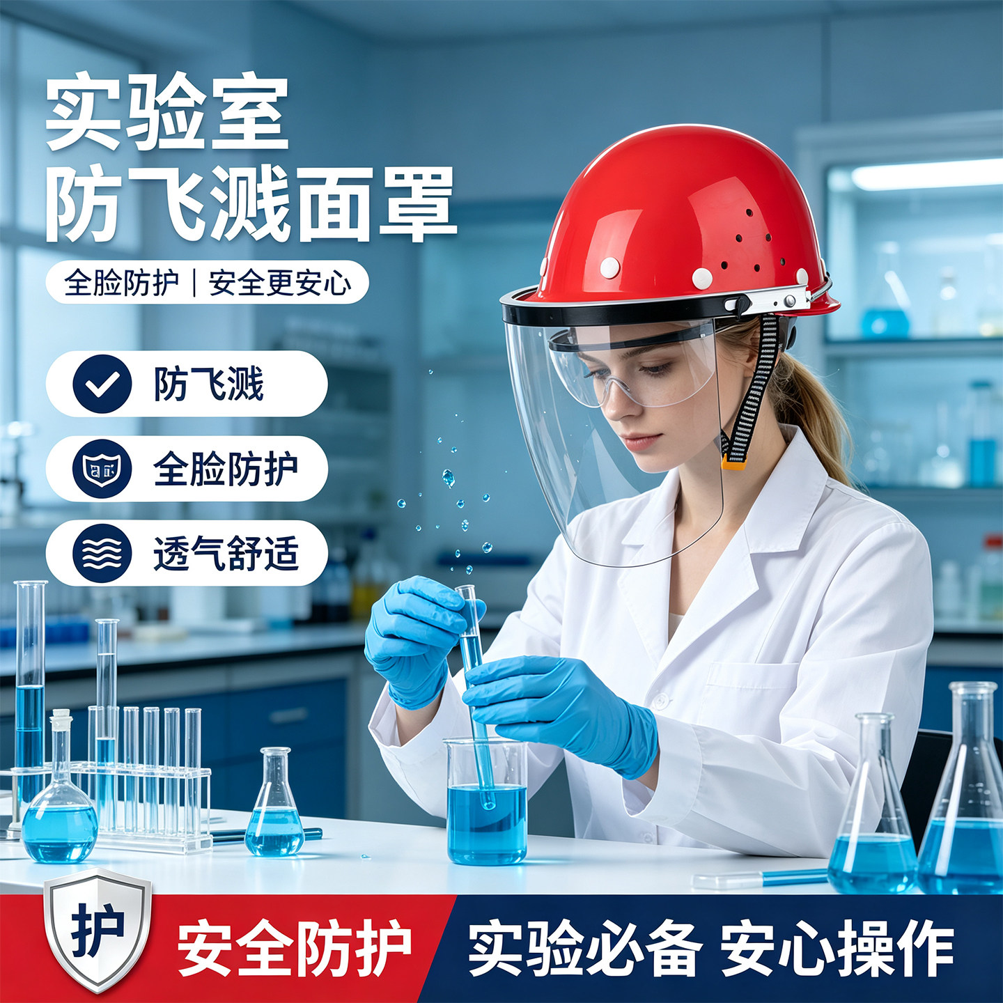 防酸碱面罩防冲击化学防护化工