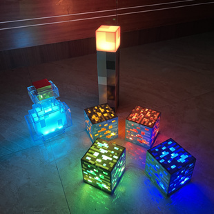 像素世界火把小夜灯氛围灯周边火柴火炬MC玩具生日礼物男朋友 我