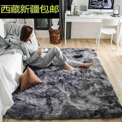 西藏新疆包邮地毯风素色防滑客厅卧室沙发欧式加厚加柔丝毛床边毯