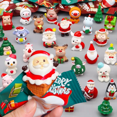 迷你盲袋小礼物圣诞老人奖励礼品儿童小学玩具雪人圣诞节盲盒摆件