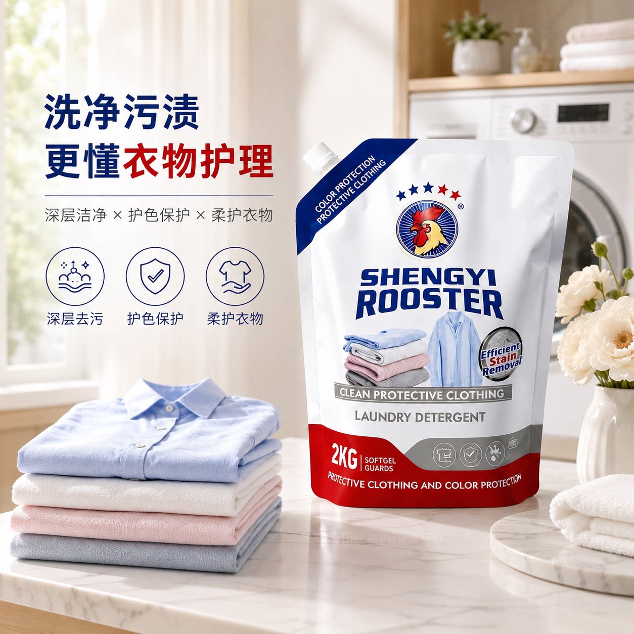 护色留香洁净护衣!