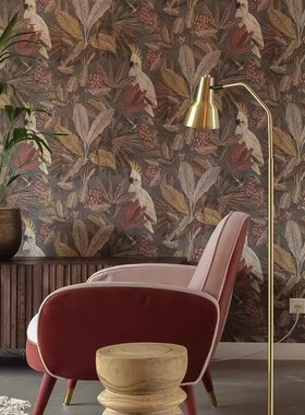 荷兰BN进口墙纸现货美式复古花鸟轻奢新中式网红卧室壁纸220124