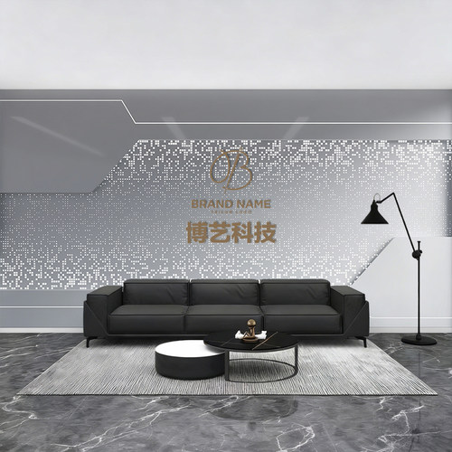 科技感墙纸几何线条工业风壁纸