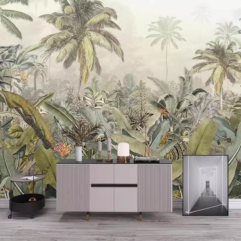 壁纸民宿客厅沙发背景墙壁画