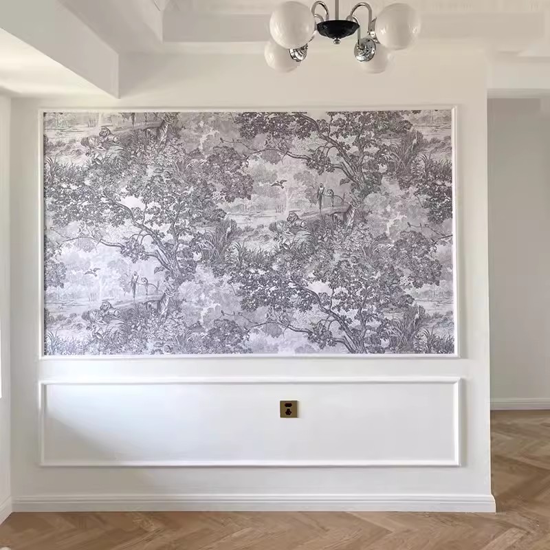 玄关背景墙纸布北欧定制壁画