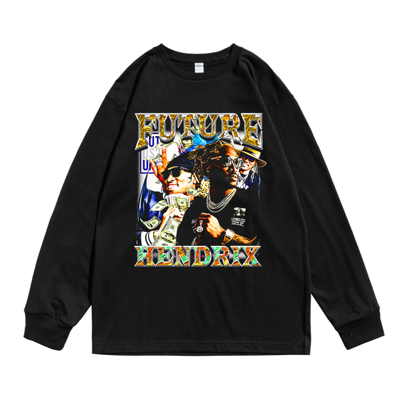 长袖嘻哈青年T恤纯棉款