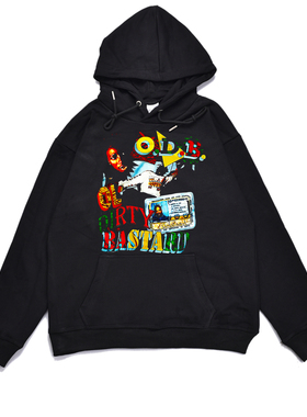 东岸说唱Ol' Dirty Bastard黑帮饶舌歌手ODB嘻哈印花卫衣宽松外套