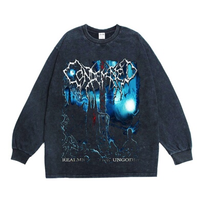 Condemned乐队印花长袖T恤