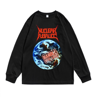 欧美核袭击打击摇滚重金属Nuclear 男女 Assault核攻击乐队T恤长袖