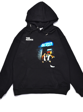 欧美后朋克另类摇滚the kooks傻瓜乐团印花加厚卫衣宽松男女外套