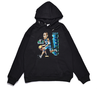 篮球明尼苏达森林狼队凯文·加内特狼王个性海报印花卫衣外套宽松