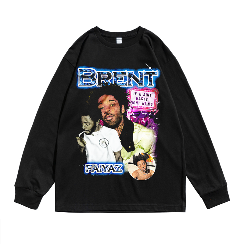 个性长袖欧美青年纯棉