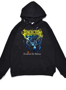 欧美死亡重金属Benediction摇滚乐队个性印花卫衣宽松男女外套