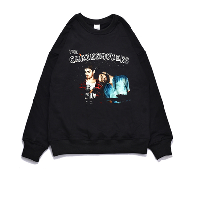 乐队宽松加绒连帽外套