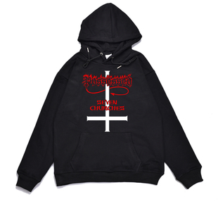 欧美速度激流金属摇滚POSSESSED乐队专辑印花卫衣宽松男秋冬外套