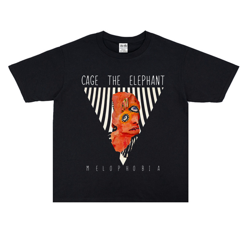 笼中象摇滚乐队囚象印花T恤短袖