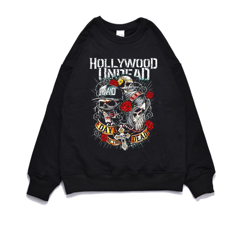 欧美摇滚乐队专辑外套印花卫衣