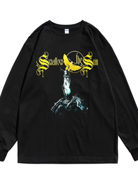 旋律死亡厄运金属摇滚Swallow the Sun乐队印花长袖T恤宽松男女