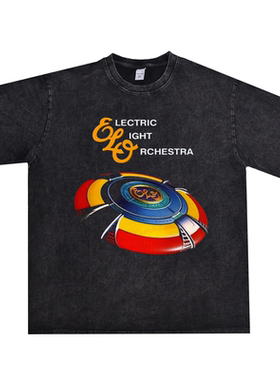 摇滚Electric Light Orchestra电光乐队印花t恤短袖棉重磅可定制
