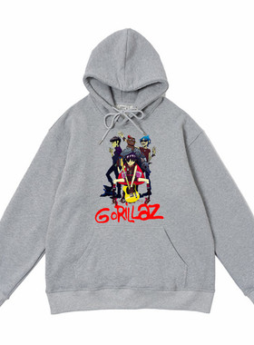 虚拟乐队Gorillaz吉米·何力特Jamie Hewlett摇滚卫衣男女外套