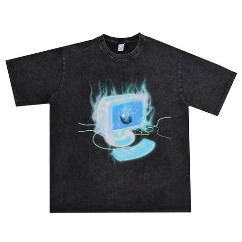 数码直喷摇滚Magdalena Bay乐队印花短袖T恤重磅纯棉美式宽松男女