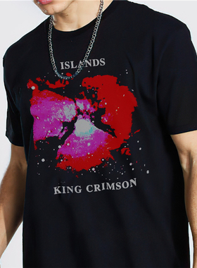 摇滚King Crimson克里姆森国王印花T恤宽松短袖纯棉重磅可定制