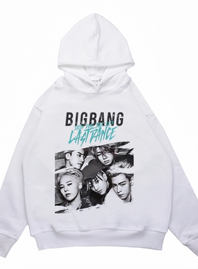 BIGBANG男团印花加厚连帽卫衣