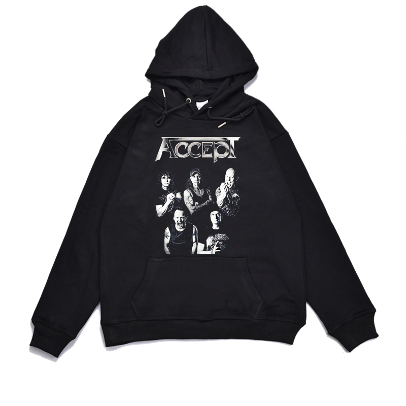 欧美重金属摇滚乐队印花加厚卫衣
