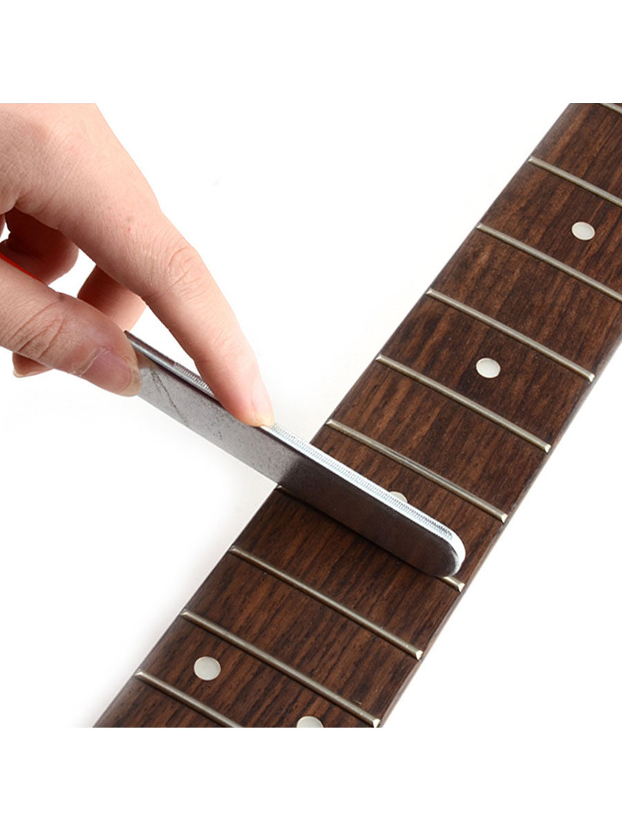 打品维修护理锉刀工具包 吉他电贝斯找平尺垫片打磨石品丝挫6件套